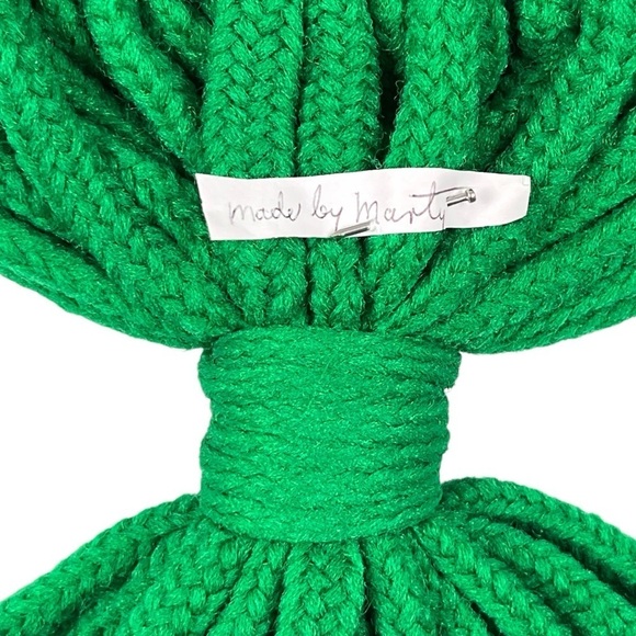 Vintage 70’s Handmade Macrame Green & Red Christmas Tree Hanging - Picture 5 of 9